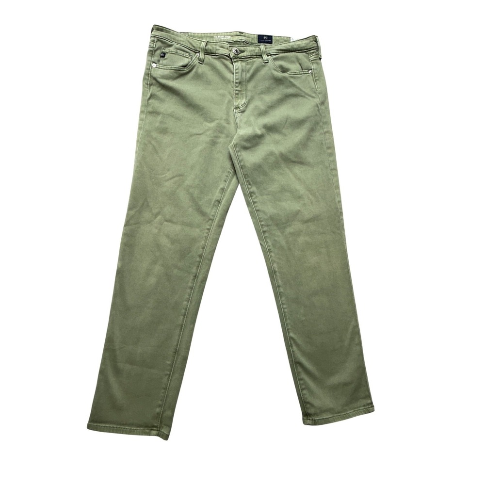 AG Adriano Goldschmied Prima Crop Jeans Womens 30 Green Mid Rise Stretch Denim